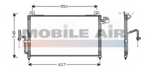 B25F61480B Mazda Radiador de aparelho de ar condicionado