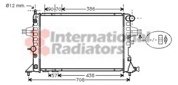 1300407 Opel Radiador de esfriamento de motor