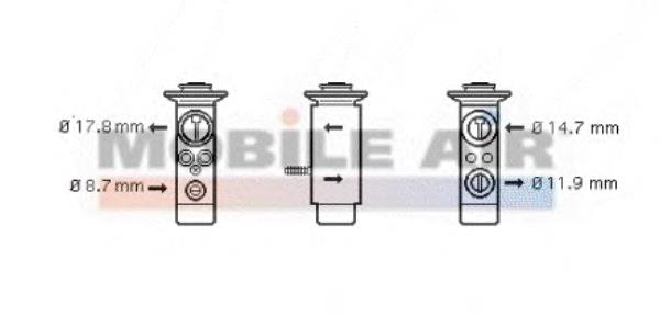 Válvula TRV de aparelho de ar condicionado 77365036 Fiat/Alfa/Lancia