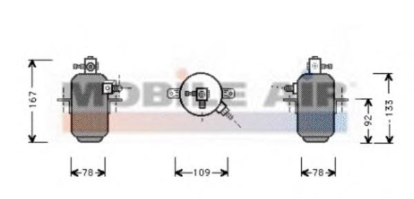 A1268300383 Mercedes Tanque de recepção do secador de aparelho de ar condicionado