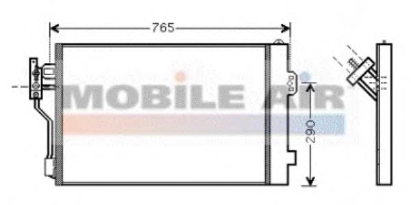 Radiador de aparelho de ar condicionado Mercedes 6398350700