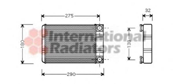 Radiador de forno (de aquecedor) 2038300161 Mercedes