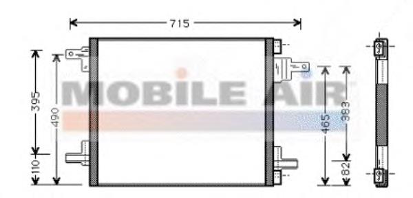 Compre 1638300370 Mercedes Radiador de aparelho de ar condicionado
