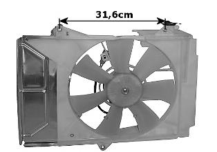 Difusor do radiador de esfriamento, montado com motor e roda de aletas ACR 330272