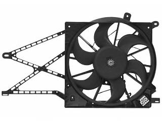 Difusor do radiador de esfriamento, montado com motor e roda de aletas Opel 1314541