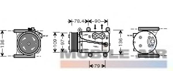 Compressor de aparelho de ar condicionado ACP516 Lucas