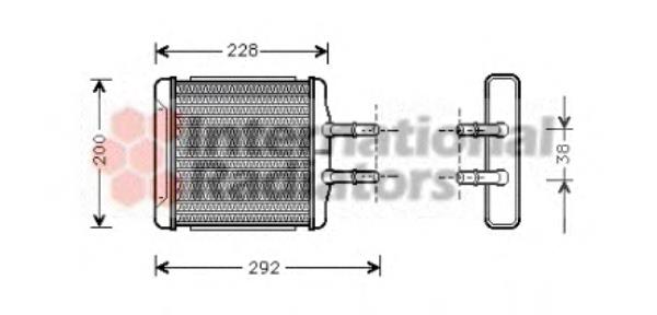 81006027 VAN Wezel Radiador de forno (de aquecedor)