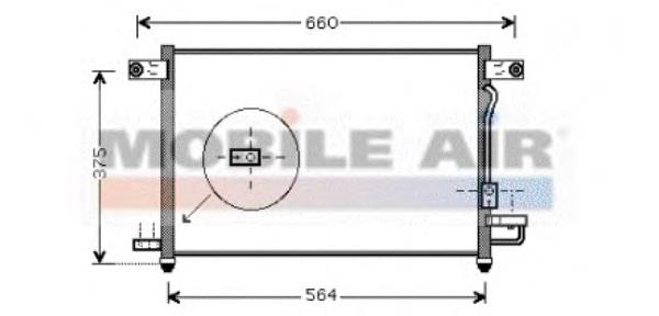 Radiador de aparelho de ar condicionado 96469288 General Motors