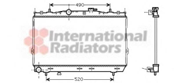 Radiador de esfriamento de motor Hyundai/Kia 253102C006