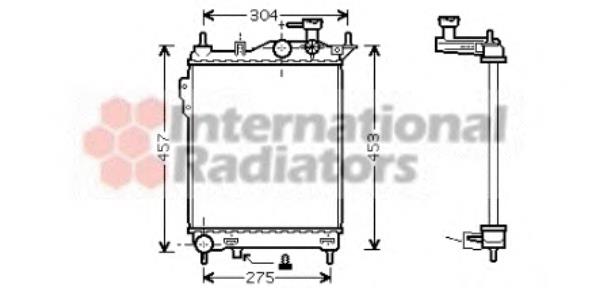 82002099 VAN Wezel Radiador de esfriamento de motor