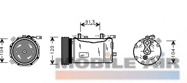 Compressor de aparelho de ar condicionado VAG SD7V161100 preço, a partir de 102,15 USD