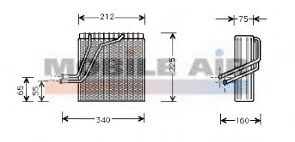 99657390102 Porsche Vaporizador de aparelho de ar condicionado