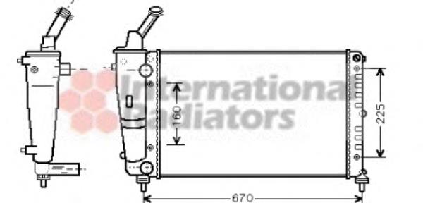 Radiador de esfriamento de motor 53620 NRF
