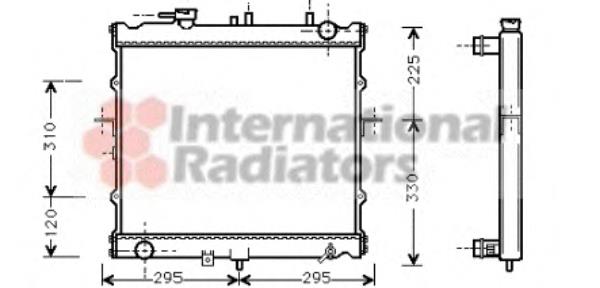 Radiador de esfriamento de motor 0K01115200A Hyundai/Kia