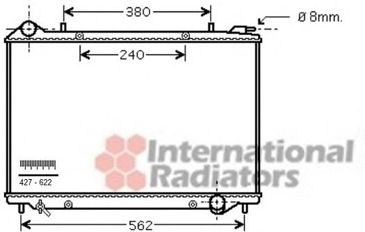 1302084 Opel Radiador de esfriamento de motor