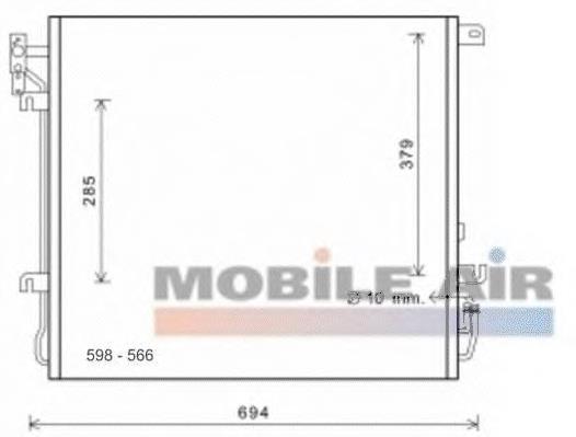 Radiador de aparelho de ar condicionado 350376 NRF