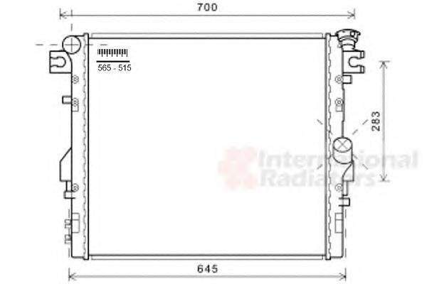 68143886AA Chrysler Radiador de esfriamento de motor
