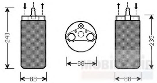 Tanque de recepção do secador de aparelho de ar condicionado Renault (RVI) 8200766008 preço, a partir de 40,38 USD