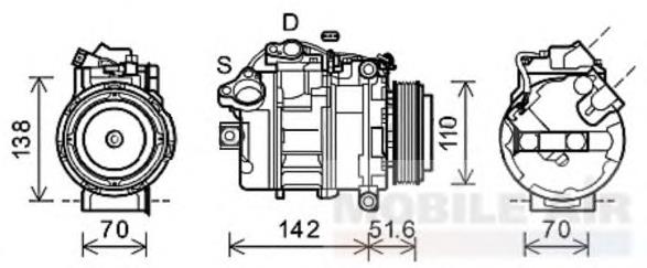 64509180549 BMW Compressor de aparelho de ar condicionado