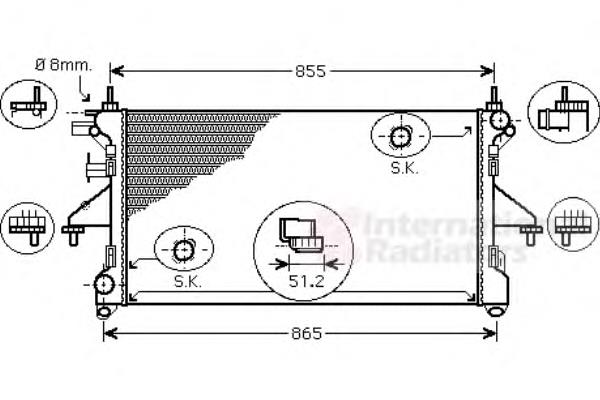 1362917080 Fiat/Alfa/Lancia Radiador de esfriamento de motor