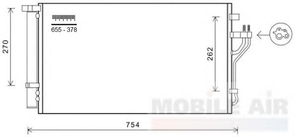 976062Y500 Hyundai/Kia Radiador de aparelho de ar condicionado