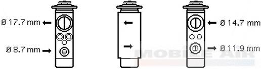 Válvula TRV de aparelho de ar condicionado Opel 1618358 preço, a partir de 39,02 USD
