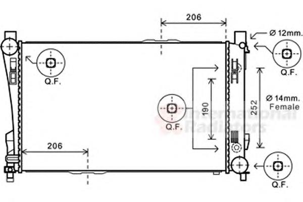 A2035002003 Mercedes Radiador de esfriamento de motor