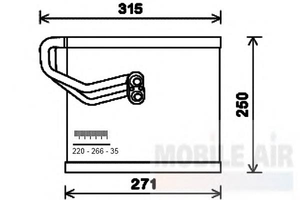 Vaporizador de aparelho de ar condicionado Hyundai Accent IV RB