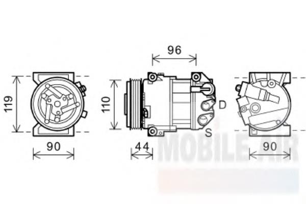 Compressor de aparelho de ar condicionado NRF 32785