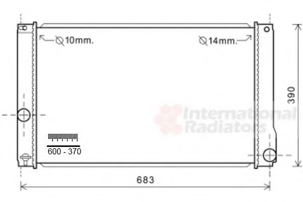 Radiador de esfriamento de motor NRF 550008