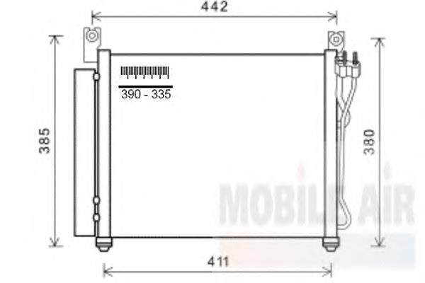Radiador de aparelho de ar condicionado Hyundai/Kia 9760607500