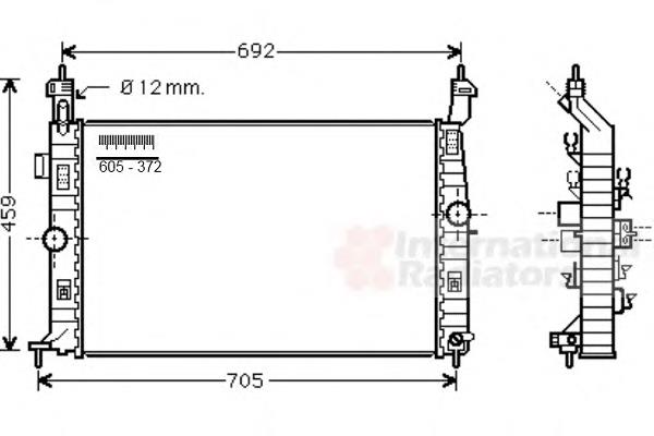 Radiador de esfriamento de motor Opel 1300496 preço, a partir de 123,89 USD