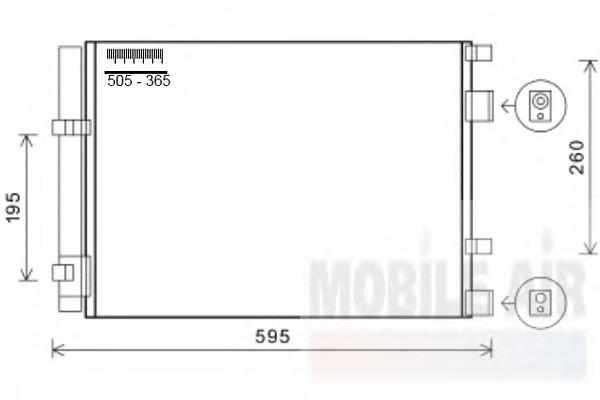 976061R300 Hyundai/Kia Radiador de aparelho de ar condicionado