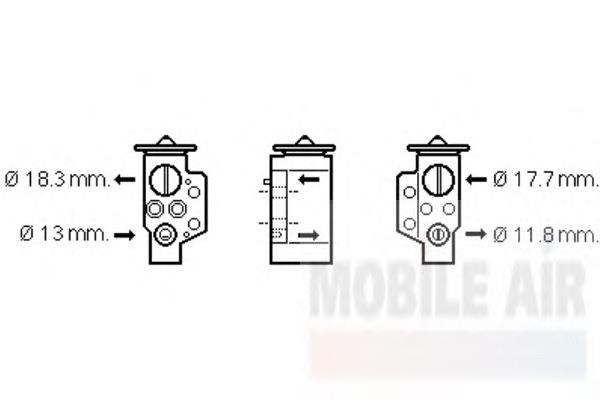 6Q0820679 VAG Válvula TRV de aparelho de ar condicionado