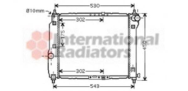 81002066 VAN Wezel Radiador de esfriamento de motor