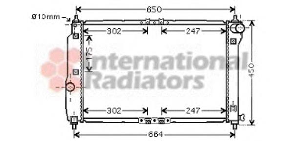 81002067 VAN Wezel Radiador de esfriamento de motor