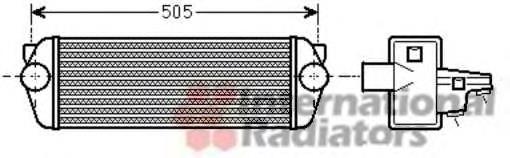 Radiador de intercooler 4999282 Ford