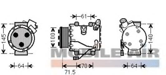 ACP520 Lucas Compressor de aparelho de ar condicionado