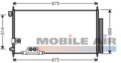 Radiador de aparelho de ar condicionado 80101SEFE11 Honda