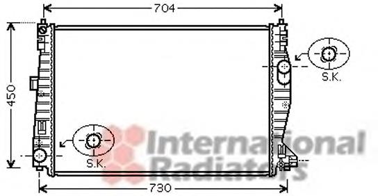Radiador de esfriamento de motor 71740292 Fiat/Alfa/Lancia