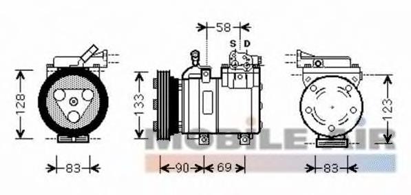 ACP758 Lucas Compressor de aparelho de ar condicionado