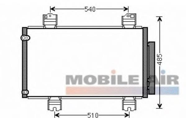80100TL0G01 Honda Radiador de aparelho de ar condicionado