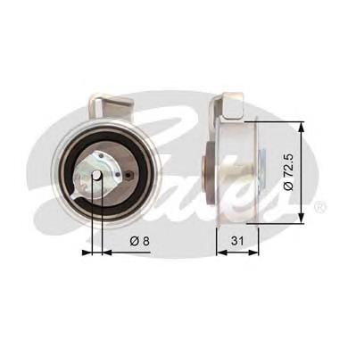 06B109243C VAG Rolo de reguladora de tensão da correia do mecanismo de distribuição de gás