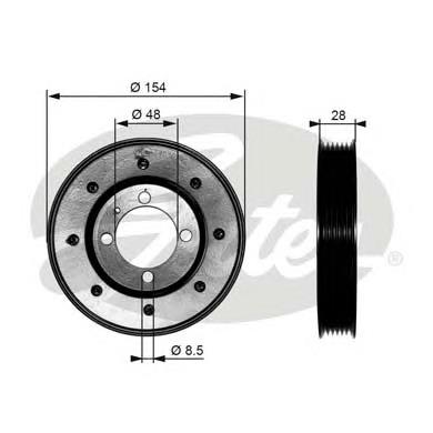 TVD1029 Gates Polia de cambota