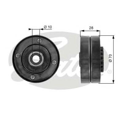 Rolo de reguladora de tensão da correia de transmissão para Renault Megane LA0, LA1