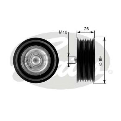 1128896 Ford Rolo parasita da correia de transmissão
