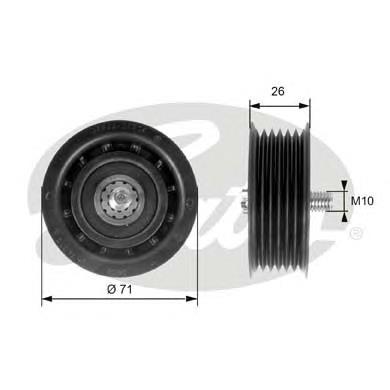 55190812 Opel Rolo parasita da correia de transmissão