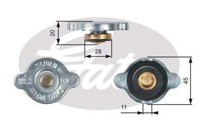 Tampa (tampão) do radiador Gates RC124 preço, a partir de 6,39 USD