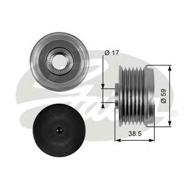 Polia do gerador Mazda L81318W11 preço, a partir de 38,43 USD