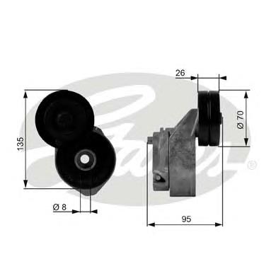 PQG100230 Land Rover Reguladora de tensão da correia de transmissão